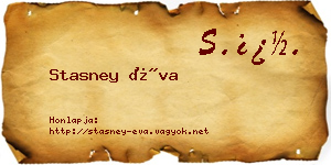 Stasney Éva névjegykártya