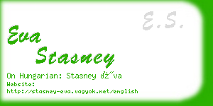 eva stasney business card